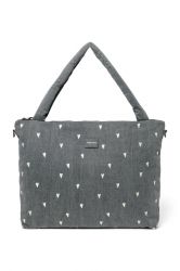 Studio Noos Denim Diaper Bag Přebalovací taška Grey Hearts