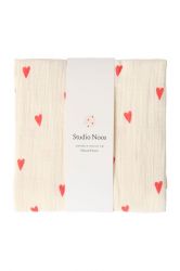 Studio Noos Swaddle Zavinovačka Print Large Beige Hearts