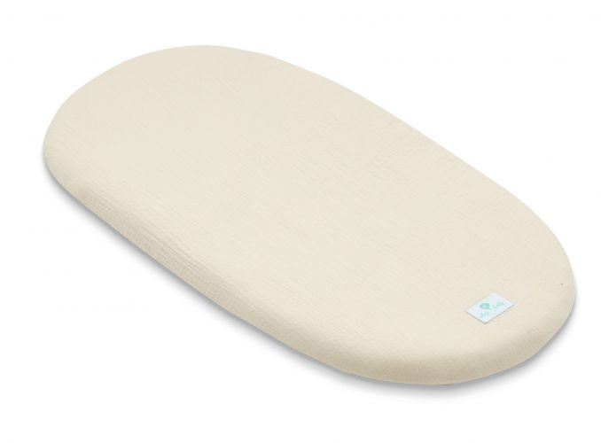 Ahojbaby Prostěradlo z mušelínové bavlny do kočárku, košíku a kolébky Sand pískové