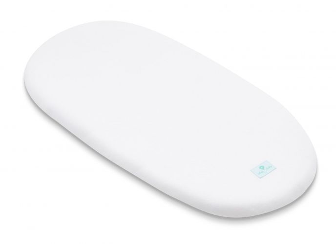 Ahojbaby Prostěradlo z organické bavlny do kočárku, košíku a kolébky White bílé