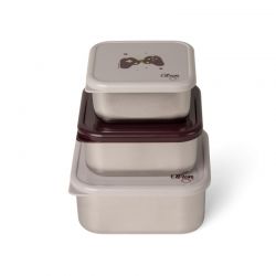 Citron Sada 3 stohovatelných boxů z nerezu - Cool Kid