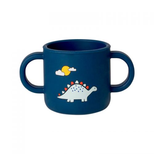 Citron Mini silikonový hrneček, 180ml - Blue Dino