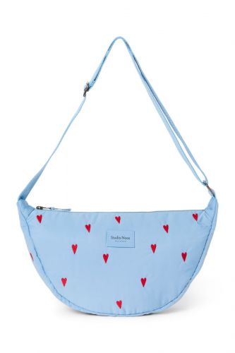 Studio Noos Puffy Adult Fanny Kabelka Light Blue Hearts