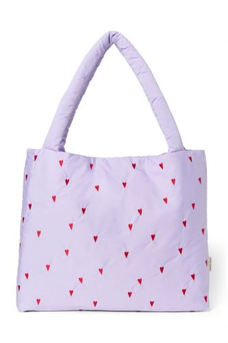 Studio Noos Puffy Mom Bag Purple Hearts