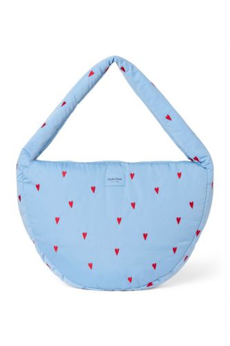 Studio Noos Puffy Cross Body Bag Light Blue Hearts