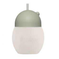 ÉLHÉE Učící hrnek s brčkem Coconut 240 ml Sand Sage