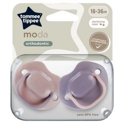 Tommee Tippee Šidítko Silikon Moda 18-36m 2ks fialové