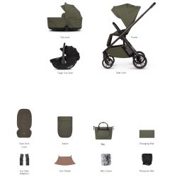 Kočárek Venicci Tila Olive + autosedačka Venicci Tiago