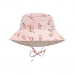 Lässig Sun Protection Bucket Hat ice cream pale pink 07-12mo. size 45-47