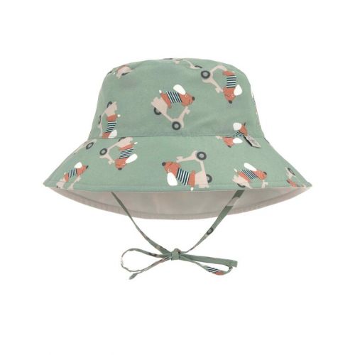 Lässig Sun Protection Bucket Hat scooter/dog green 07-12mo. size 45-47