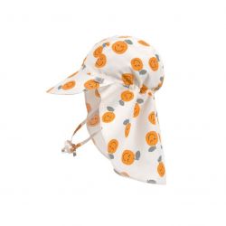 Lässig Sun Protection Flap Hat orange sea salt 1-3yea. size 48/51