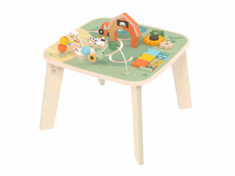 Tiny Love Stolek s aktivitami dřevěný Farmers Funday