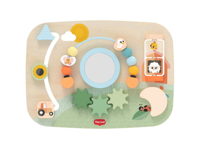 Tiny Love Pult s aktivitami dřevěný Farmers Funday