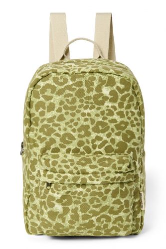 Studio Noos Cotton Midi Backpack Batůžek s přední kapsou Green Leopard