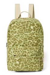 Studio Noos Cotton Midi Backpack Batůžek s přední kapsou Green Leopard