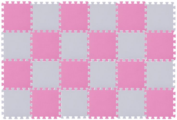 Rialto Baby Hrací podložka puzzle Pink Light Gray 180x120cm