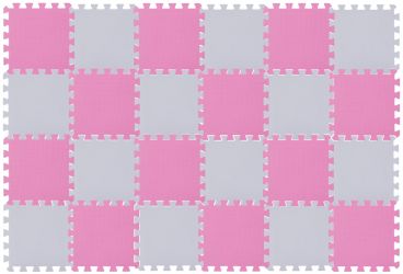 Rialto Baby Hrací podložka puzzle Pink Light Gray 180x120cm