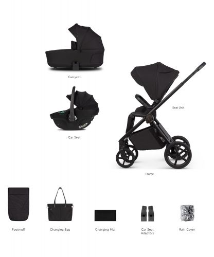 Kočárek Venicci Claro 2 Noir + autosedačka Venicci Tiago