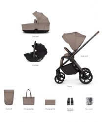 Kočárek Venicci Claro 2 Almond + autosedačka Venicci Tiago