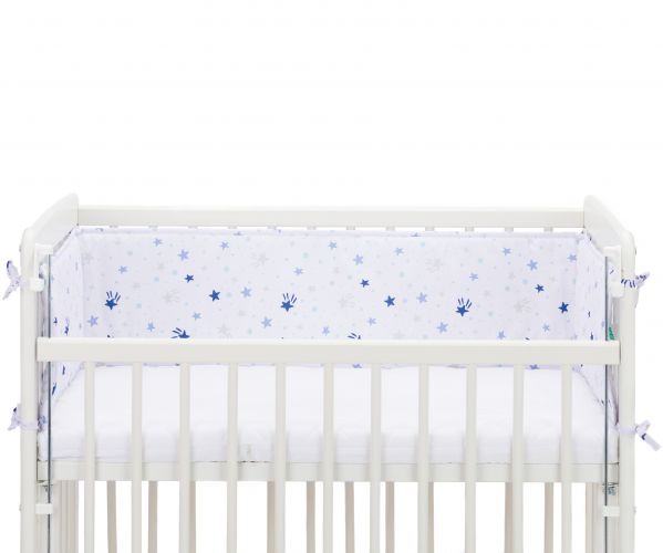 Fillikid Mantinel do přístavné postýlky stars white/blue 175x26 cm