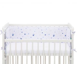 Fillikid Mantinel do přístavné postýlky stars white/blue 175x26 cm