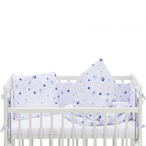 Fillikid Ložní souprava Luxe stars white/blue + matrace