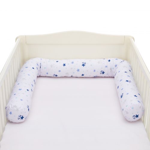 Fillikid Mantinel válec do postýlky Jersey stars white/blue 190 cm