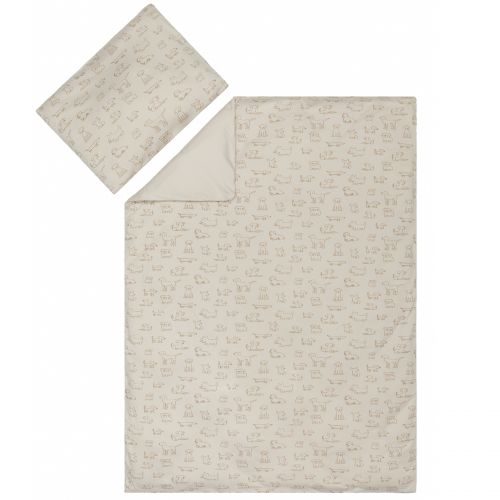 Fillikid Ložní povlečení 2-dílný set Jersey dog beige 100 x 135 cm