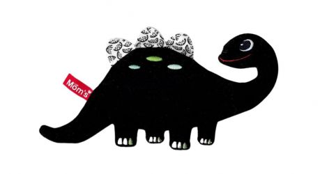 MOMS CARE Šustící muchláček Dinosaurus White & Black