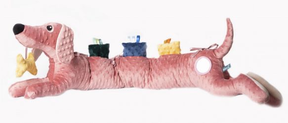 MOMS CARE Senzorická hračka Jezevčík růžový