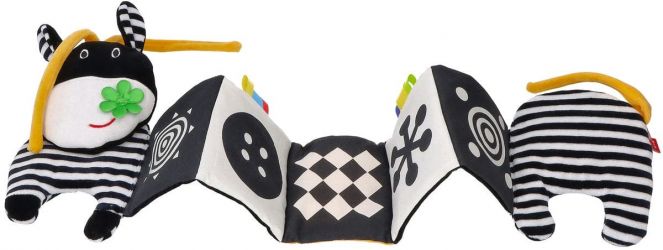 MOMS CARE Senzorické leporelo Kravička