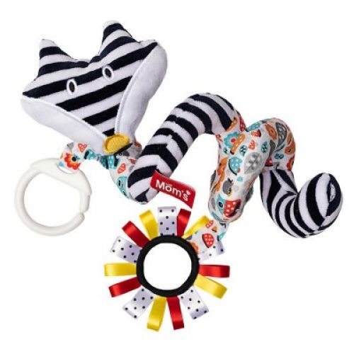 MOMS CARE Spirála na kočárek s aktivitami White & Black