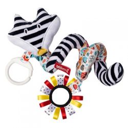 MOMS CARE Spirála na kočárek s aktivitami White & Black