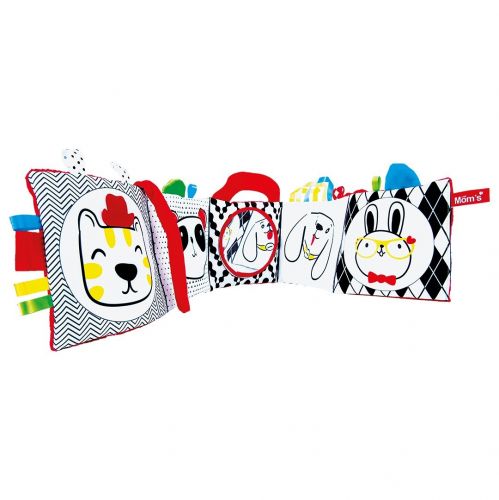 MOMS CARE Senzorické leporelo White & Black