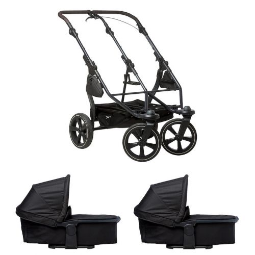 Kočárek TFK Set Duo2 frame 2025 - air chamber wheel + carrycot black