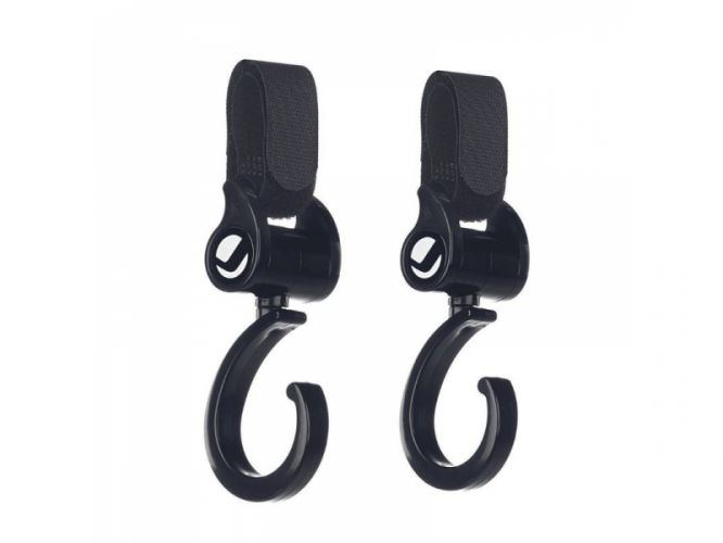 Jané Háčky na kočárek 2 ks Black