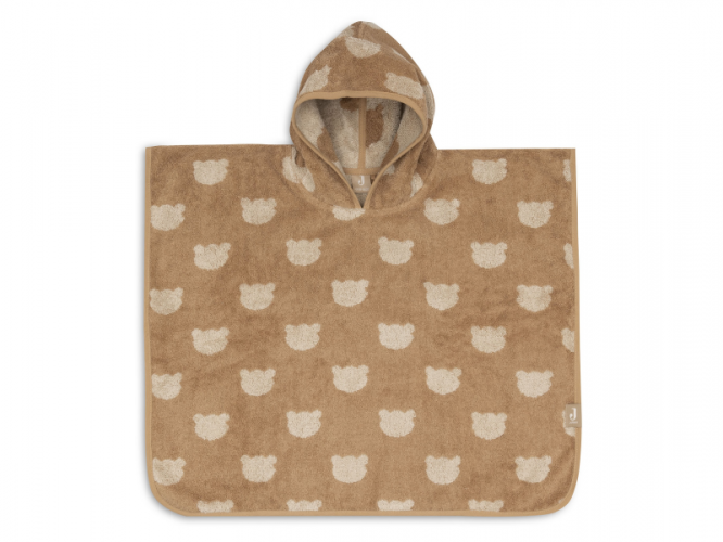 Jollein Osuška pončo froté Jacquard Teddy Bear