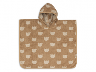 Jollein Osuška pončo froté Jacquard Teddy Bear