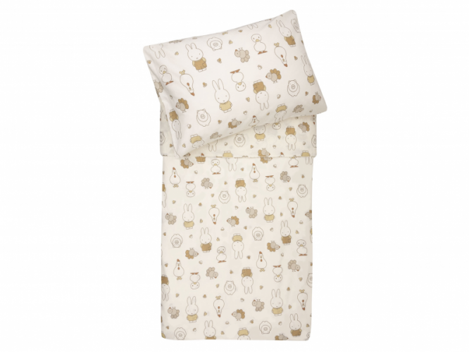 Jollein Povlečení 140x100 a 40x60 cm Miffy Family Farm