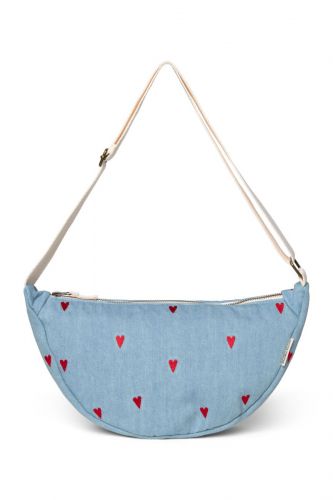 Studio Noos Denim Adult Fanny Kabelka Blue Hearts