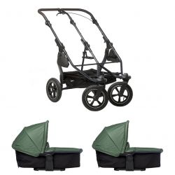 Kočárek TFK Set Duo2 frame 2025 - air wheel + carrycot olive