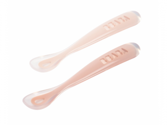 První lžičky silikonové 2 ks s pouzdrem Cotton Candy