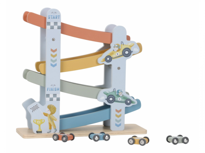 Závodní dráha s autíčky dřevěná Blue