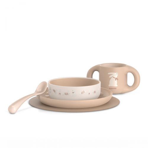 SUAVINEX | Jídelní set WONDERLAND NEW +6 m - KRÉMOVÝ