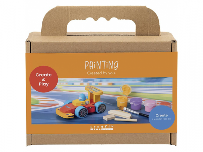 Kreativní sada Závodní auto dřevěné