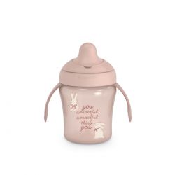 Suavinex Nerozlitný hrníček WONDERLAND NEW 200 ml růžový