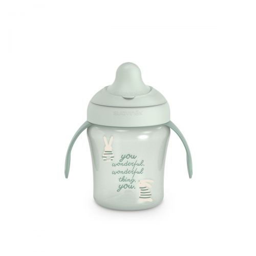 Suavinex Nerozlitný hrníček WONDERLAND NEW 200 ml zelený