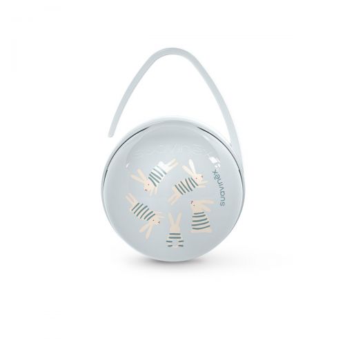 Suavinex DUO Krabička na šidítka WONDERLAND NEW modrý králík