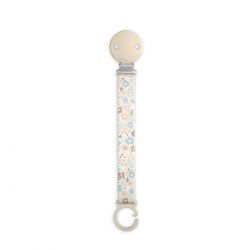 Suavinex Klip na dudlík se stuhou WONDERLAND NEW krémový květ