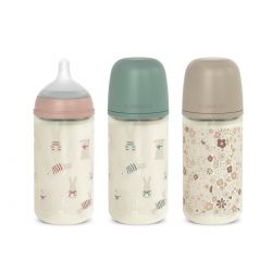 SUAVINEX | Láhev sklo WONDERLAND NEW 240 ml fyziologická SX PRO +3 MF